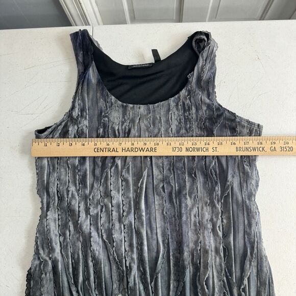 Notations Textured Crinkle Ombre Dress Sz S Gray Grunge Goth Whimsigoth Stretch - Picture 8 of 10